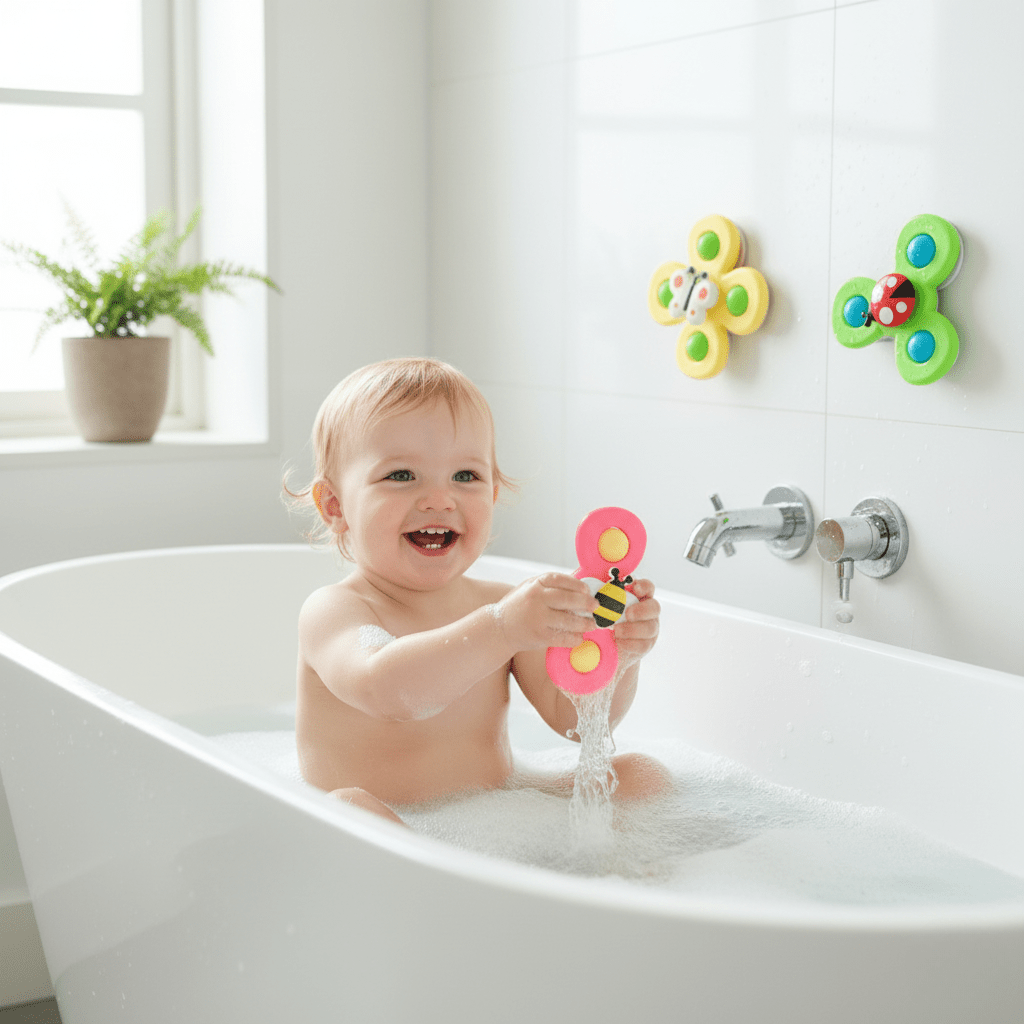 Insect Fidget Spinners, Bath Toys with Suction Cup, Fidget Toy, Sensory Toy for Toddlers, Toys for 1 Year Old_00