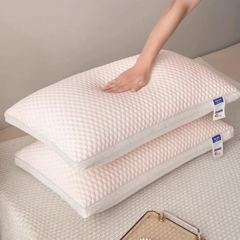 Side Sleeper Pillow with Ergonomic Neck Support, Textured Bed Pillow