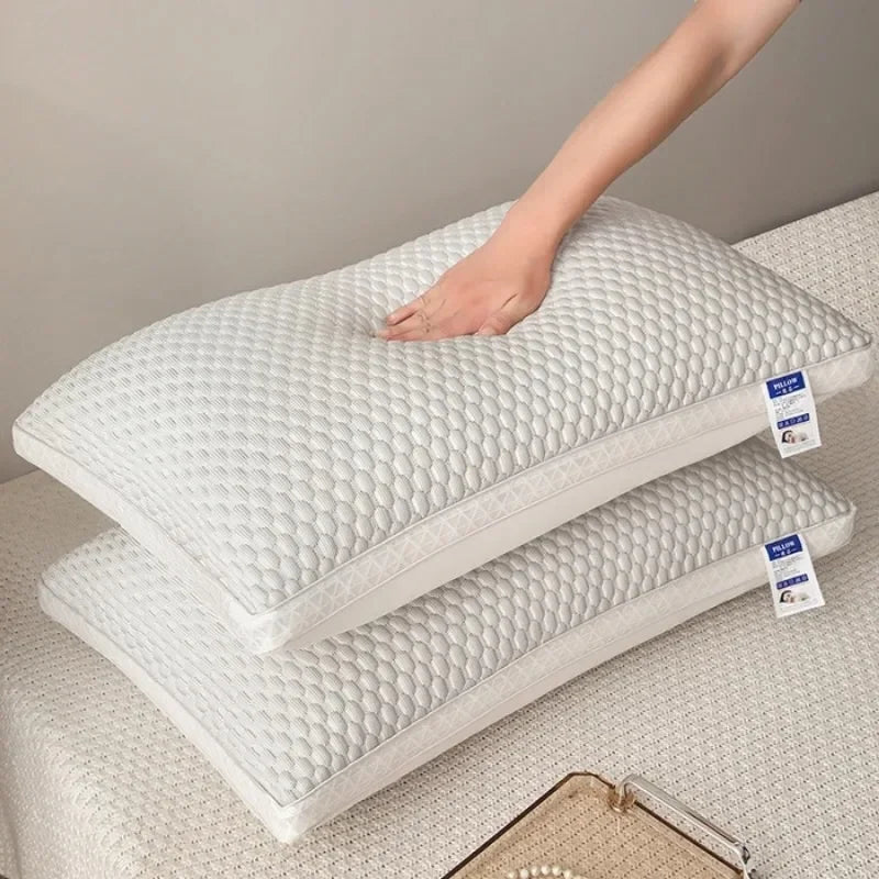 Side Sleeper Pillow with Ergonomic Neck Support, Textured Bed Pillow – image 7
