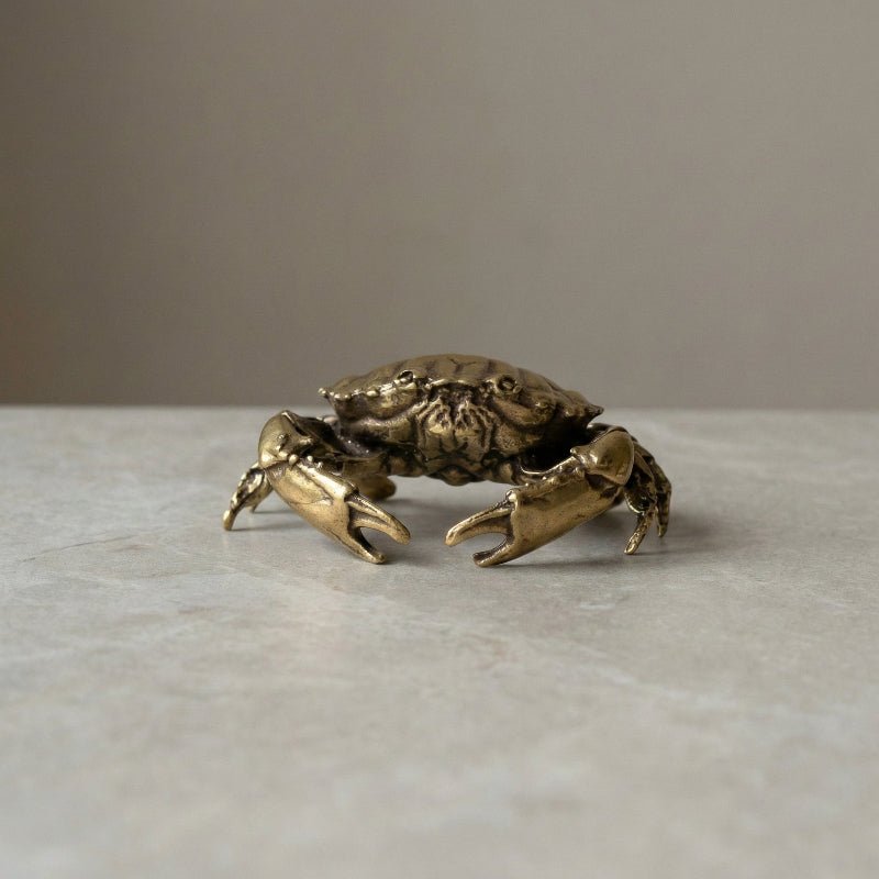 Brass Crab Figurine, Coastal Decorations – image 6