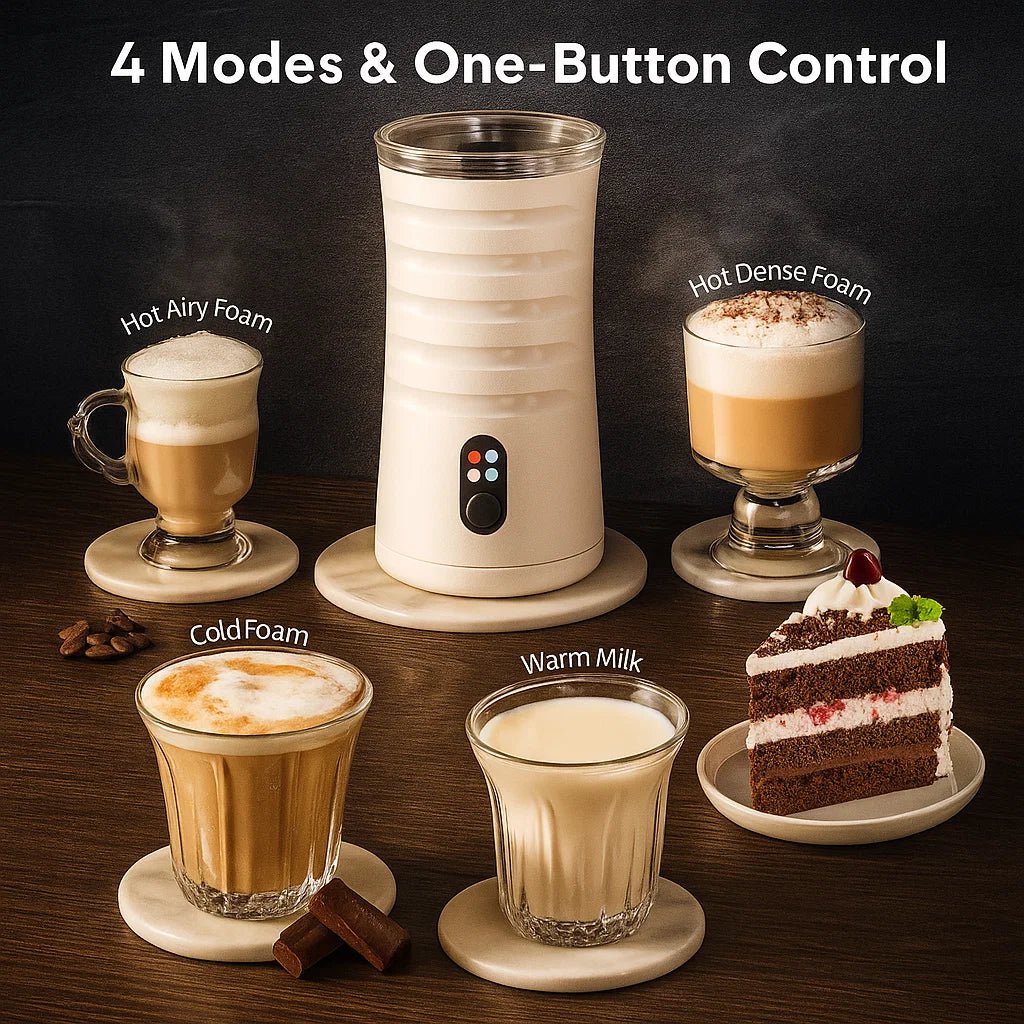 Milk Frothers, Electric Milk Frother and Steamer 4 in 1, Hot and Cold Milk Steamer, Coffee Frother for Latte_06