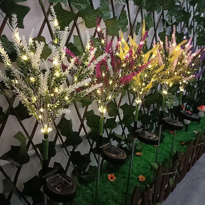 Solar Garden Lights, Warm White LED Solar Stake Lights for Path and Balcony