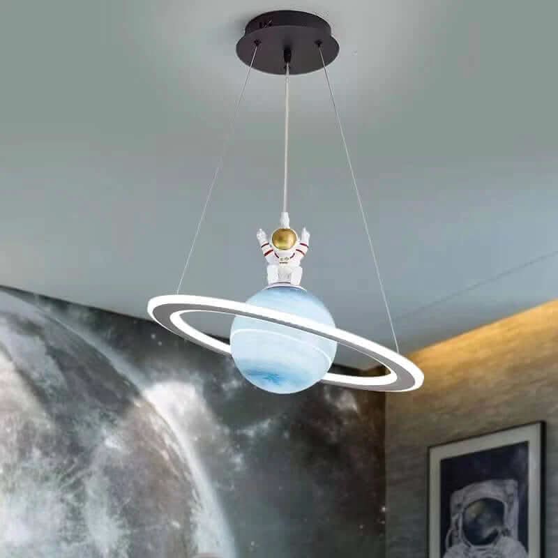 Planet Ceiling Light for Kids Bedroom, LED Pendant Light in Space Design – image 4