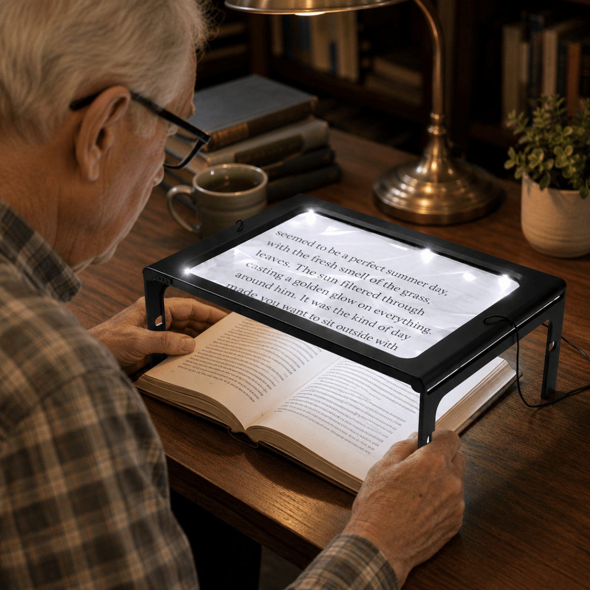 Hands Free Reading Magnifier 3x, Magnifying Glass with Light for Reading, Magnifier for Crafts and Sewing with LED_03
