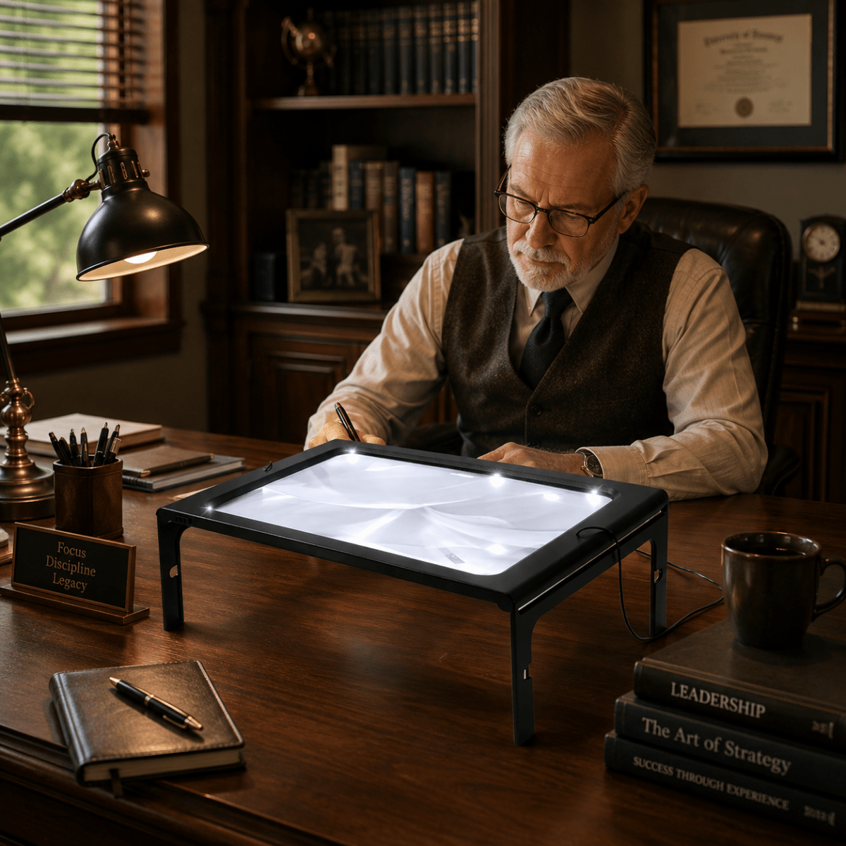 Hands Free Reading Magnifier 3x, Magnifying Glass with Light for Reading, Magnifier for Crafts and Sewing with LED_01