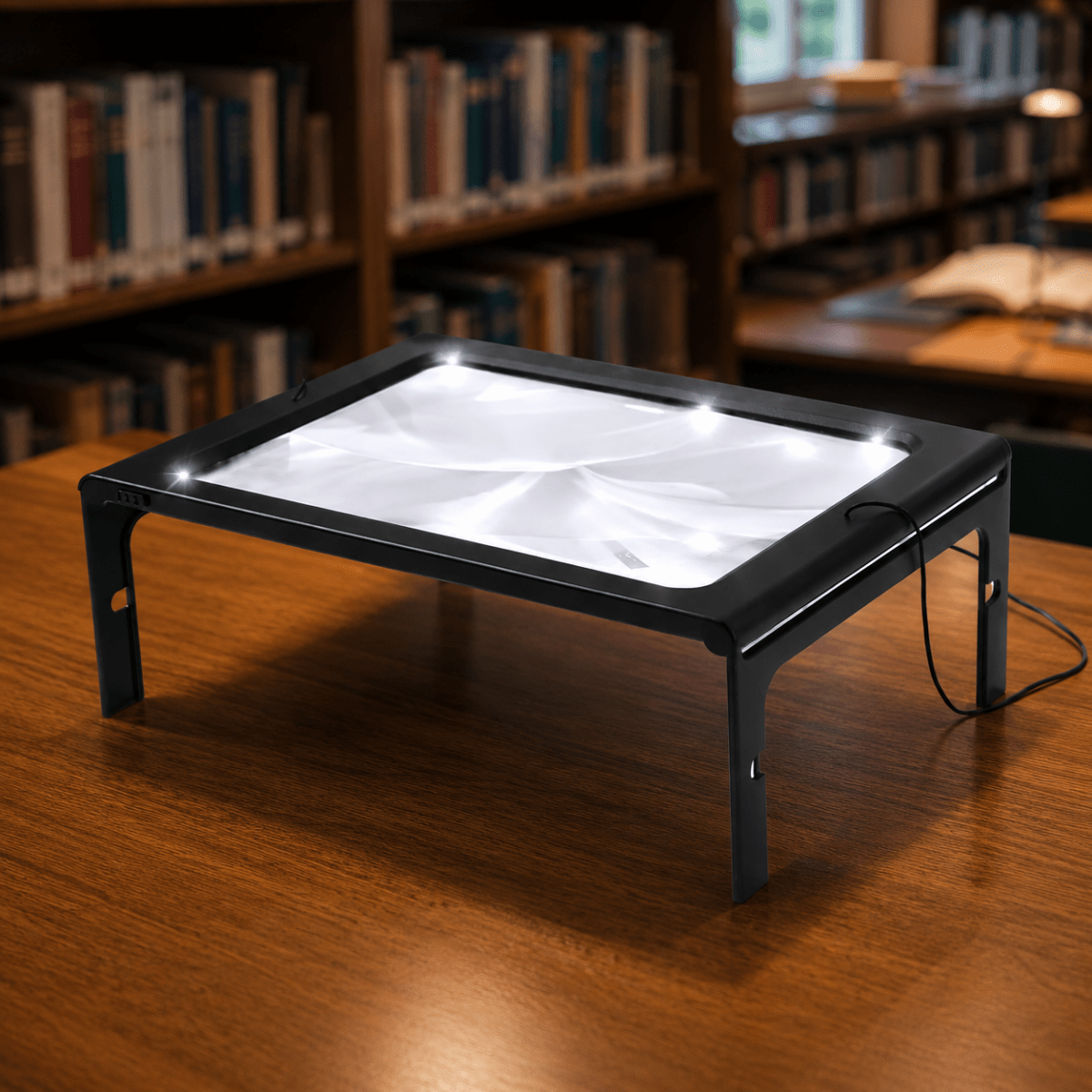 Hands Free Reading Magnifier 3x, Magnifying Glass with Light for Reading, Magnifier for Crafts and Sewing with LED_00