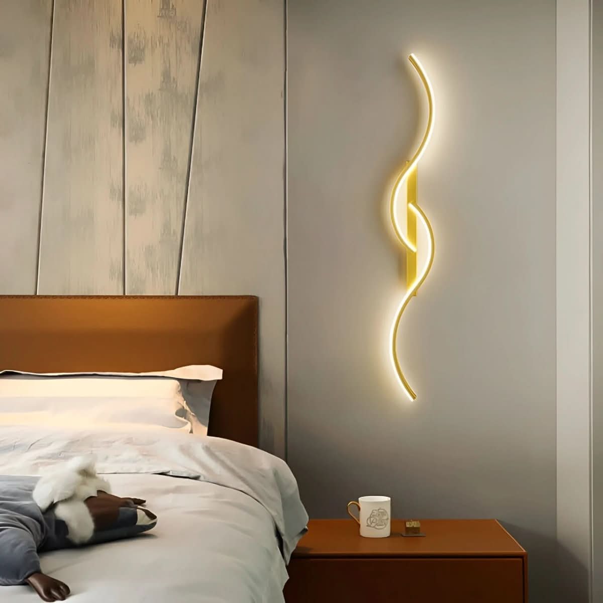 Wall Lights for Living Room, Modern Curved LED Wall Light 60 to 120 cm, Wall Sconce for Bedroom and Hallway_03