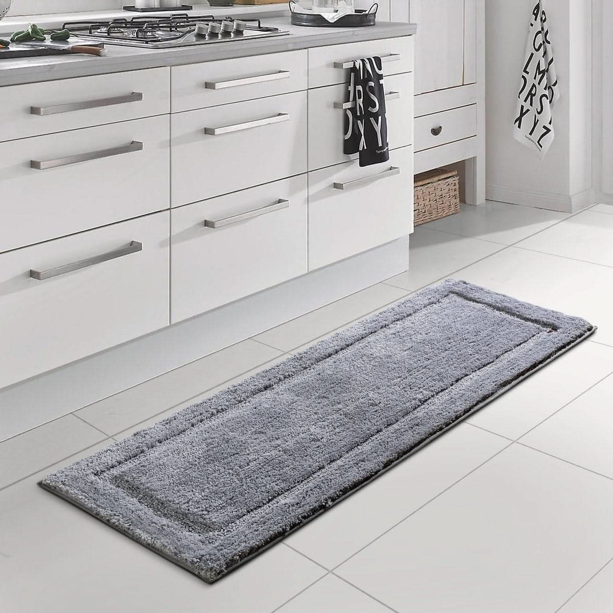 Non Slip Bath Mat, Absorbent Bathroom Mats, Soft Microfibre Washable Rug, Floor Mat for Kitchen and Living Areas_02