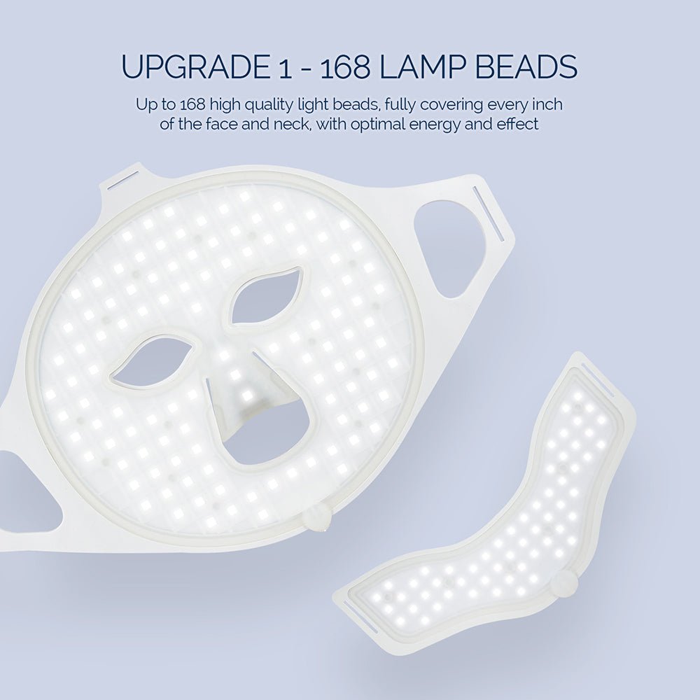 LED Face Mask Light Therapy, LED Mask for Face and Neck with 168 LEDs – image 6