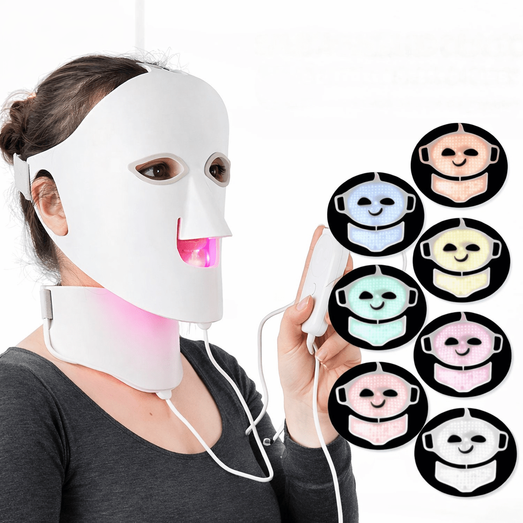 LED Face Mask Light Therapy, LED Mask for Face and Neck with 168 LEDs – image 8