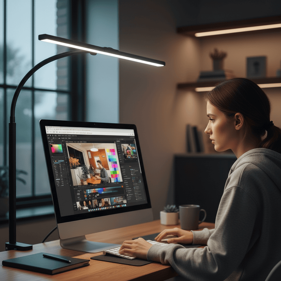 Desk Lamp, Flexible Gooseneck LED Desk Lamp for Office, USB Reading Lamp, Task Light with 3 Brightness Levels_04