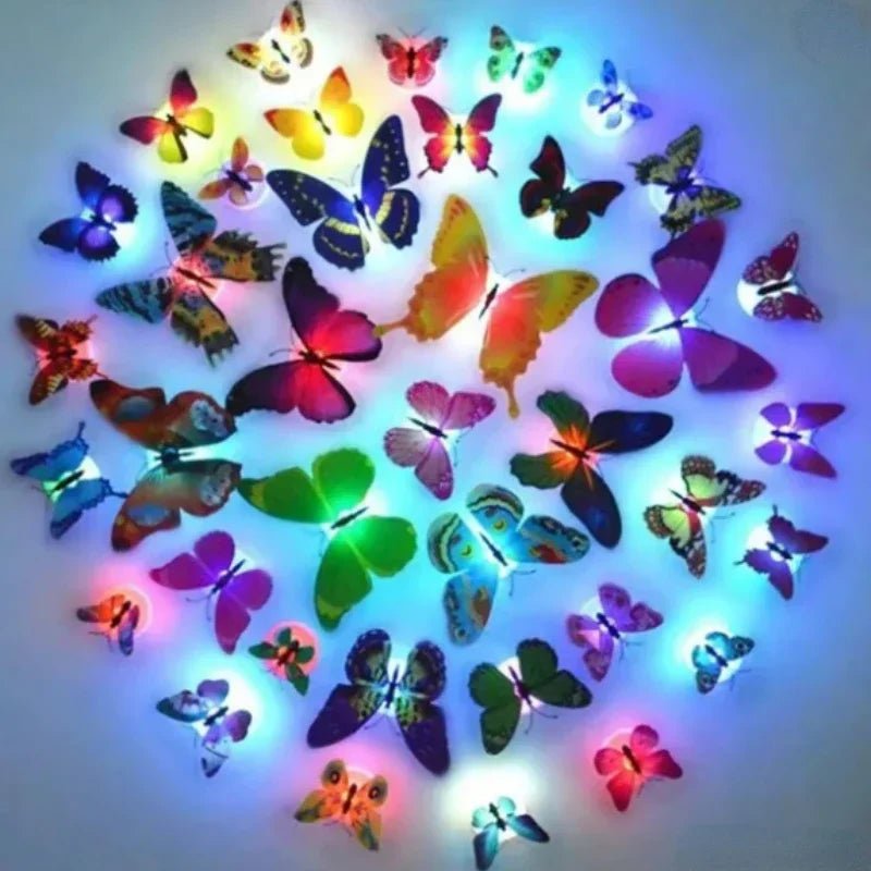 3D Butterfly Wall Stickers with LED, 12 Wall Butterflies – image 4