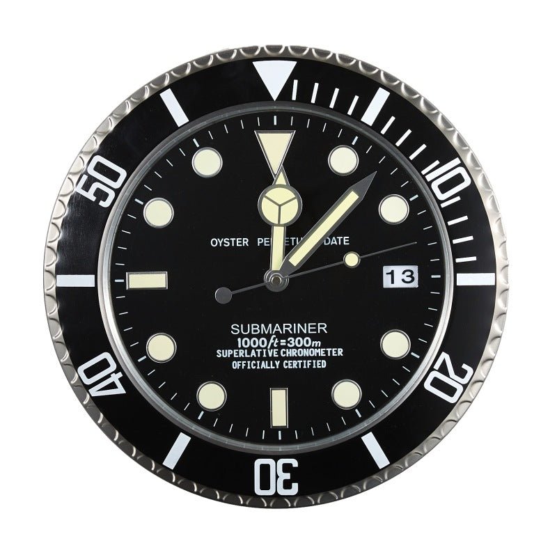 Silent Wall Clock with Luminous Hands, 30 cm
