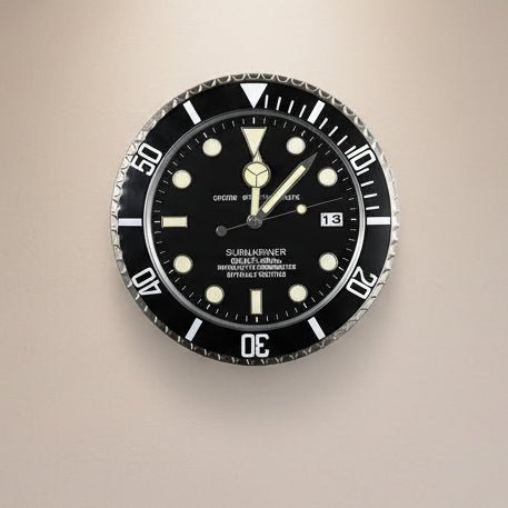 Silent Wall Clock with Luminous Hands, Modern Wall Clocks in Stainless Steel for Bedroom and Office, 30 cm