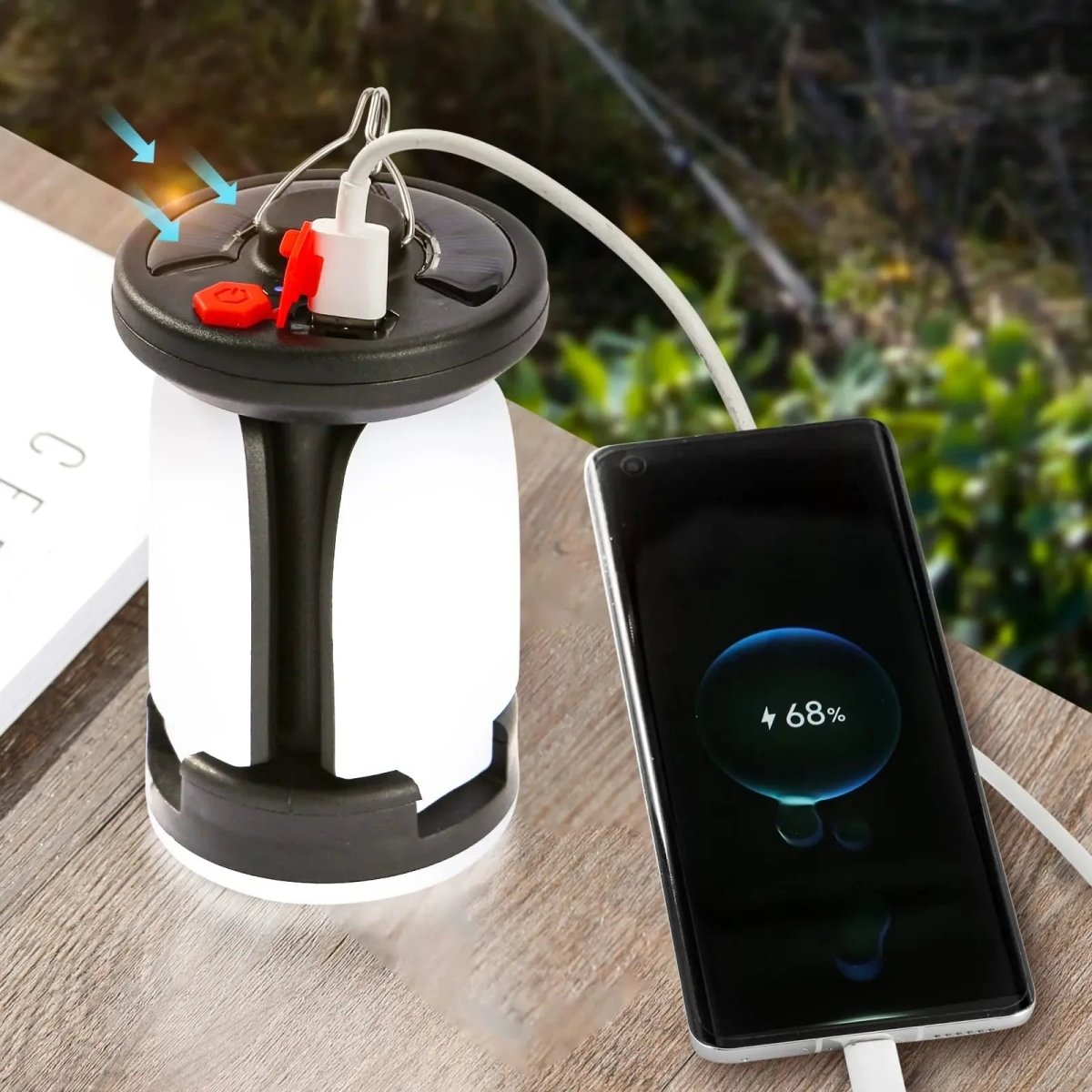 Solar Lantern Rechargeable, Camping Lantern with Solar Power Bank, Emergency Light, Work Light, Camping Lights for Tent_03