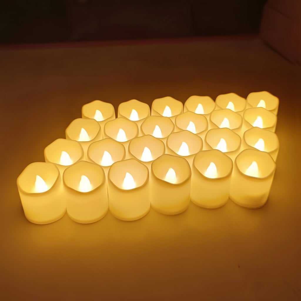 LED Candles, Flameless Tealight Candles with Flicker Effect, Battery Tea Lights, Fake Candles for Weddings, Home Decor_06