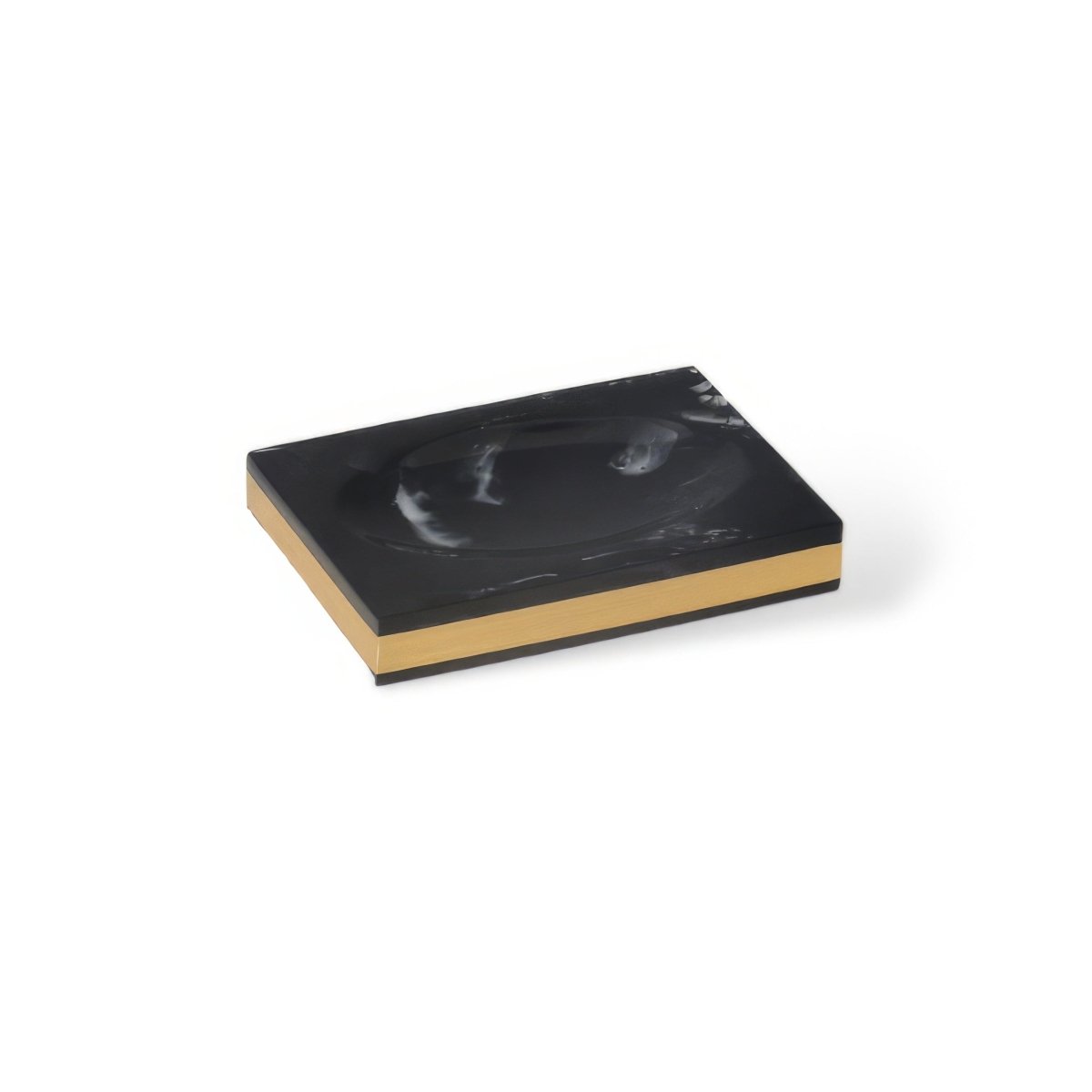 Black and Gold Bathroom Accessories Marble Look, Soap Dispenser, Toothbrush Holder, Soap Dish, Tissue Box, Bathroom Tray_09