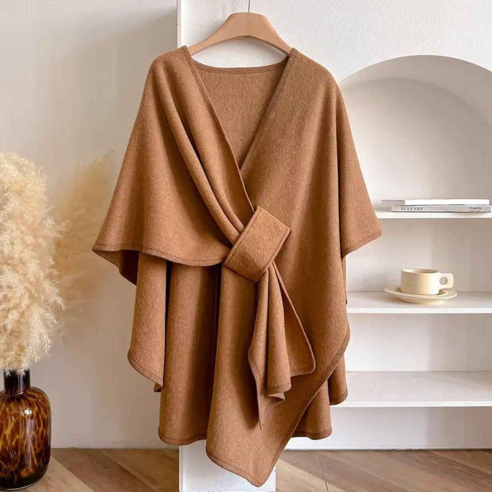 Womens Coat, Ladies Coat Poncho, Ponchos for Women, Cape Coat, Womens Scarf and Shawl Wrap for All Seasons_02