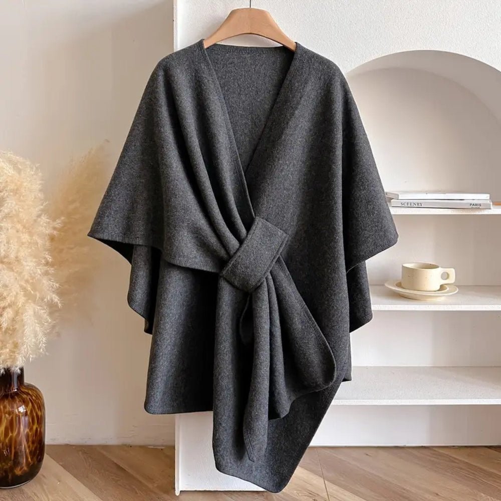 Womens Coat, Ladies Coat Poncho, Ponchos for Women, Cape Coat, Womens Scarf and Shawl Wrap for All Seasons_05