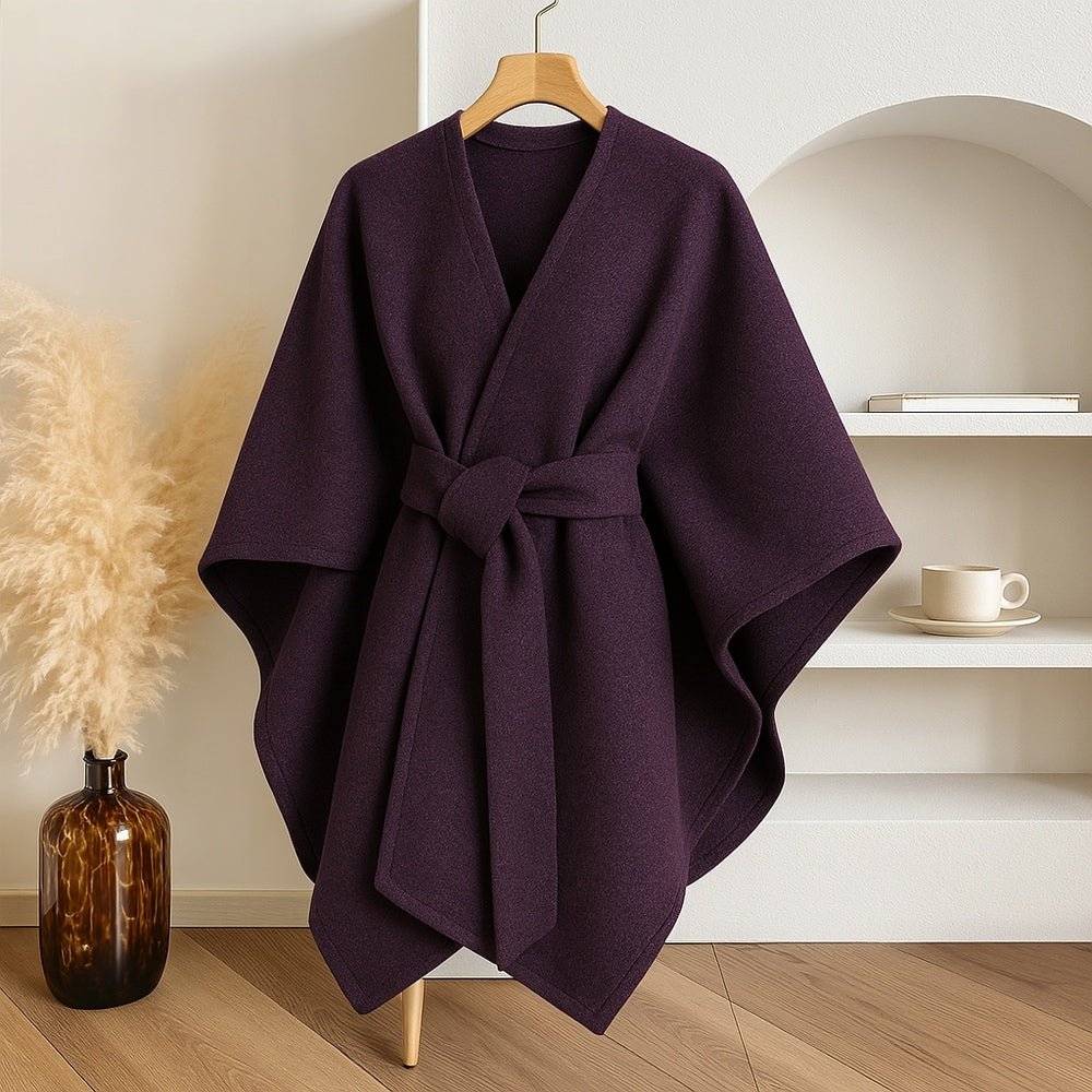Womens Coat, Ladies Coat Poncho, Ponchos for Women, Cape Coat, Womens Scarf and Shawl Wrap for All Seasons_09