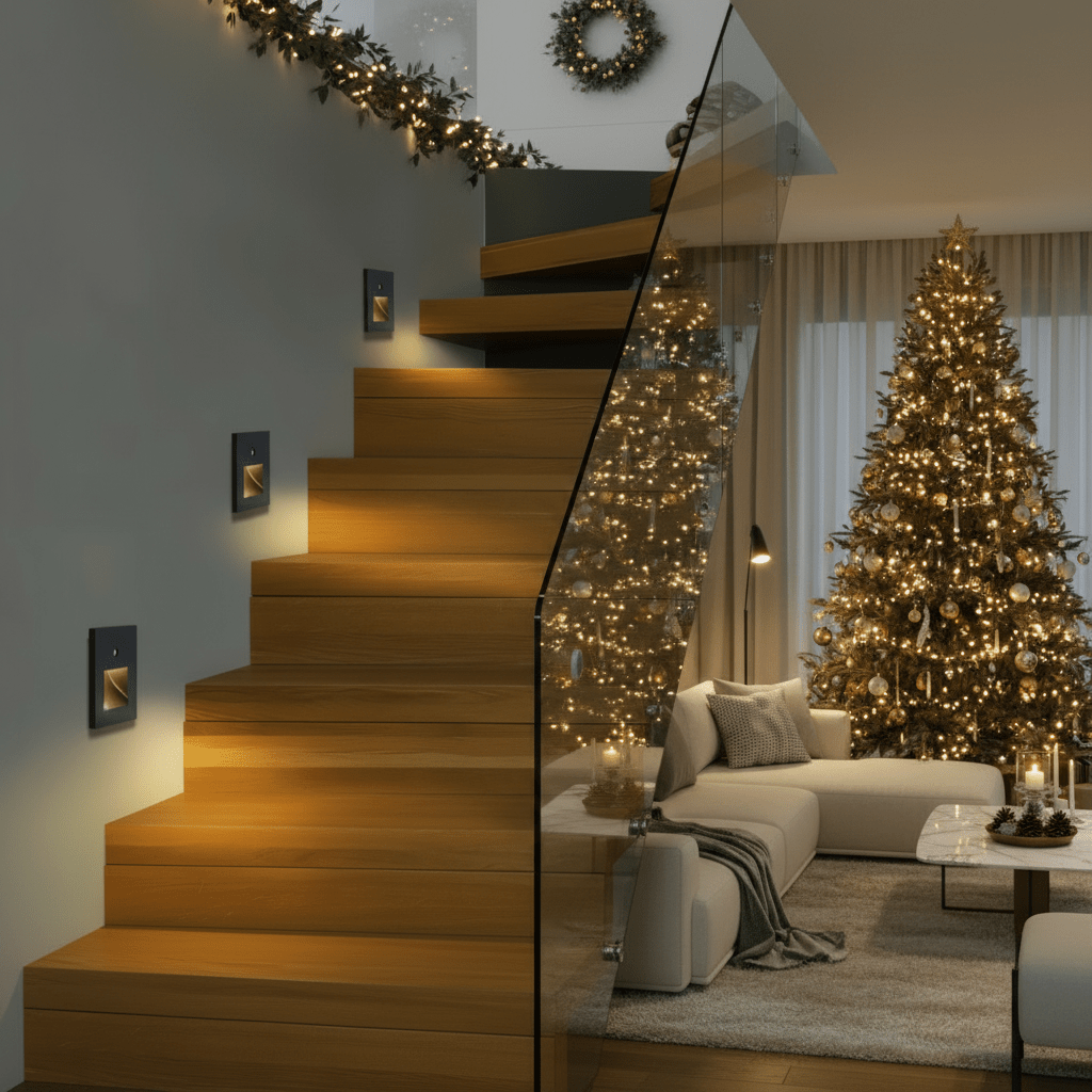 LED Wall Light with Motion Sensor, Aluminium LED Step Light for Stairs, Hallway Light for Stairwells and Entrances_01