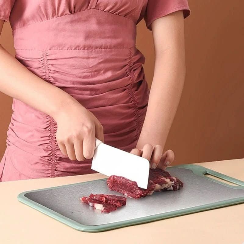 Stainless Steel Chopping Board, Double Sided Metal Cutting Board, Non Stick Kitchen Board for Meat and Vegetables_08