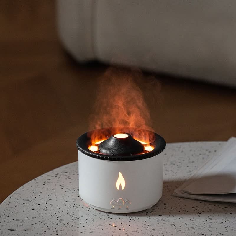 Essential Oil Diffuser with Flame Effect, Aromatherapy Diffuser, Ultrasonic Bedroom Humidifier with Night Light_00