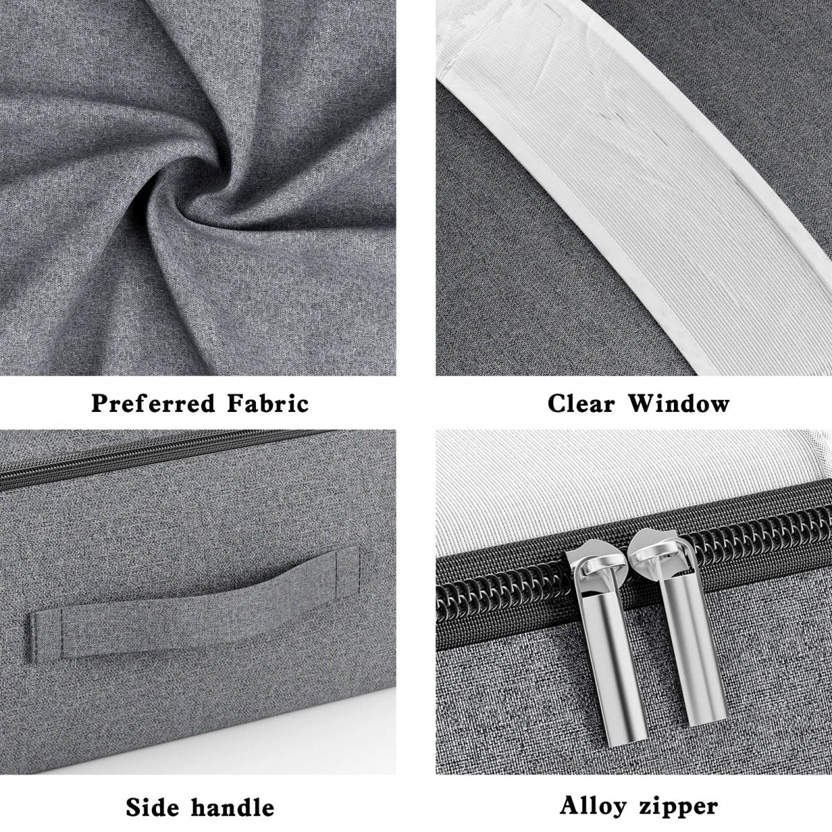 Storage Bag with Zip, Clothes Storage Bags with Handles and Clear Window, Large Storage Bag for Blankets and Toys_05
