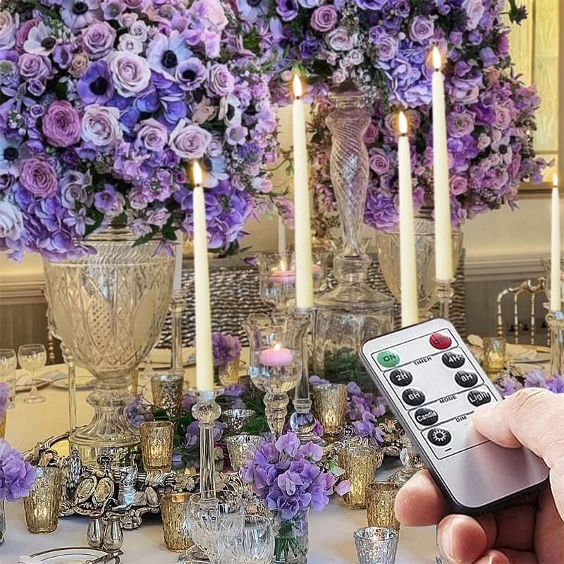 LED Candles with Remote Control and Timer, Flameless Taper Candles 27.5 cm, Dimmable Battery Candles_07