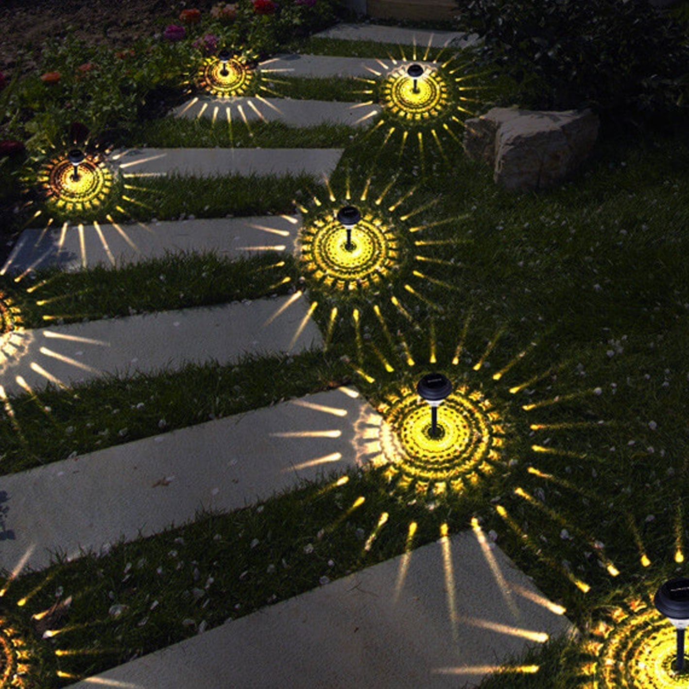 LuminaraGlow | Stylish Eco-Friendly Solar Garden Stake Light 8