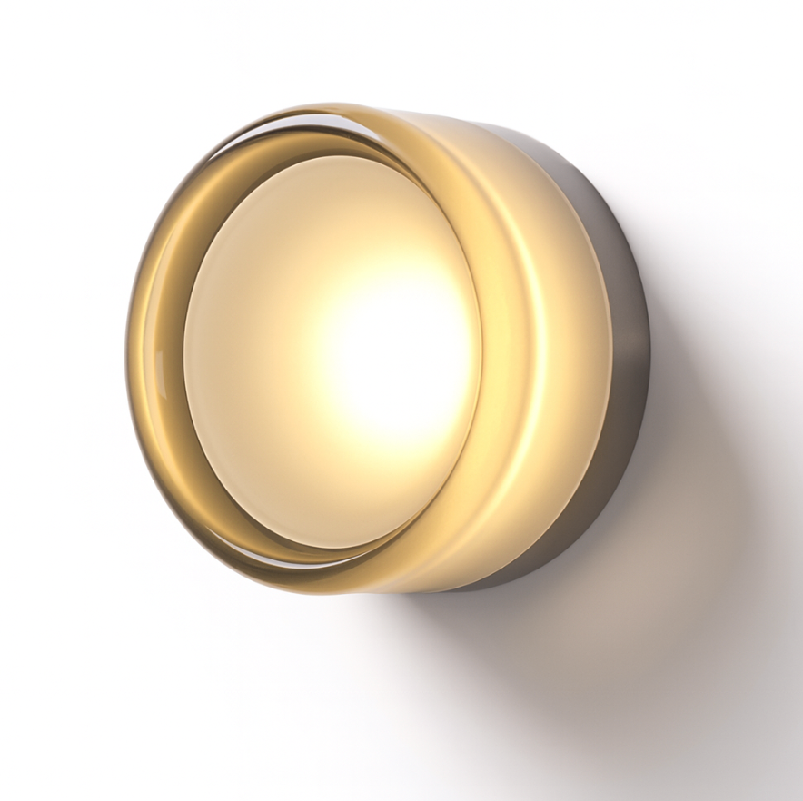 Luminara | Elegant Minimalist Round Glass Wall Sconce Light 0