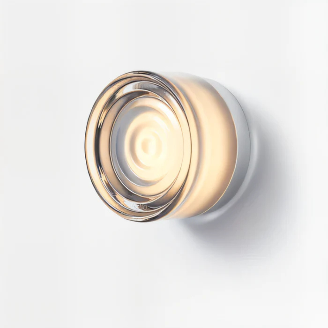 Luminara | Elegant Minimalist Round Glass Wall Sconce Light 6