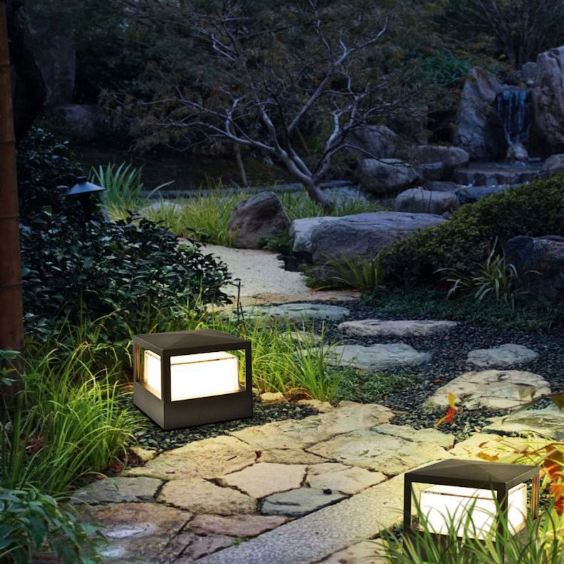 Luminara | Elegant Modern Square LED Outdoor Wall Light for Garden Illumination 5