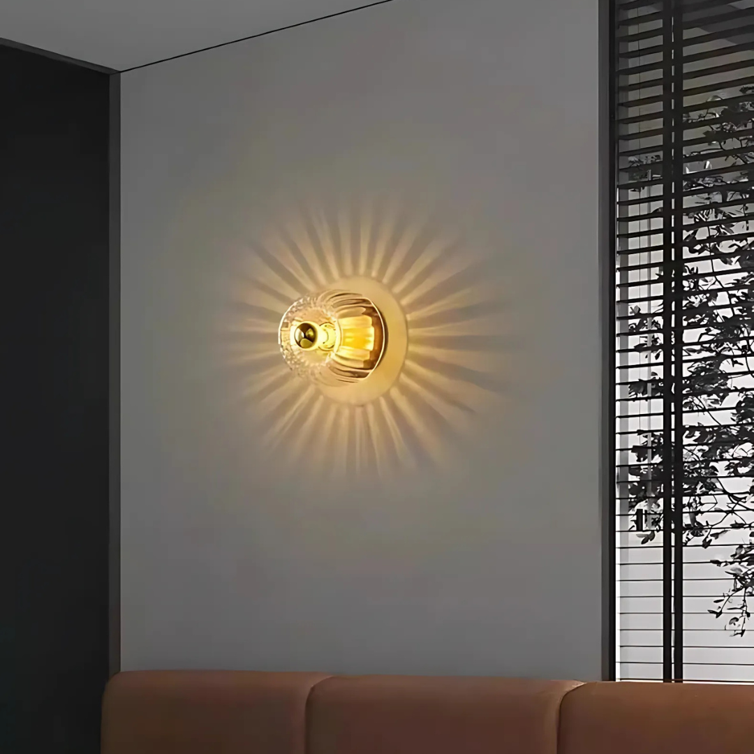 Luminara | Sleek Elegant Round Glass LED Wall Sconce Light 3