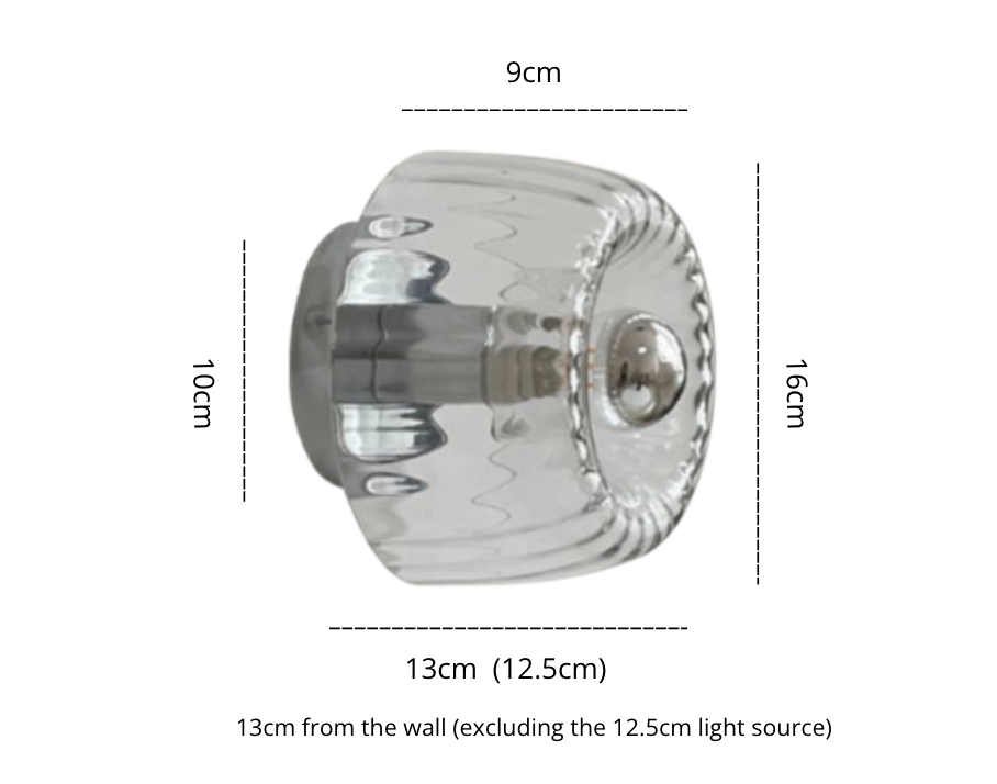 Luminara | Sleek Elegant Round Glass LED Wall Sconce Light 6