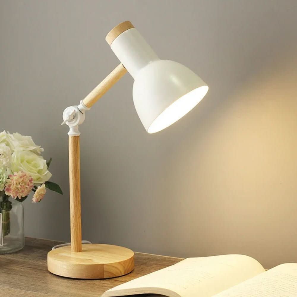 Table Lamps for Living Room, Wooden Bedside Lamp with Adjustable Arm – image 6