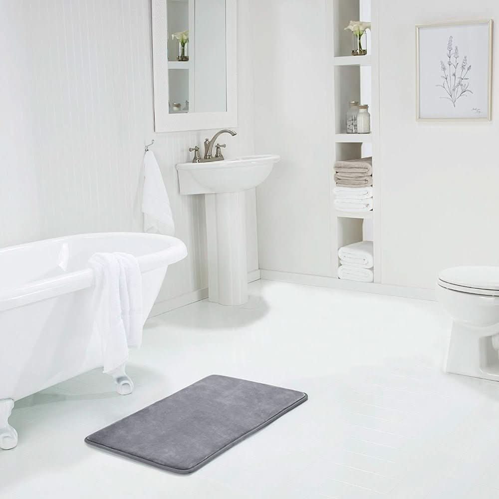 Memory Foam Bath Mat, Non Slip Bathroom Mat, Absorbent Bathroom Rug for Shower and Bathtub_02