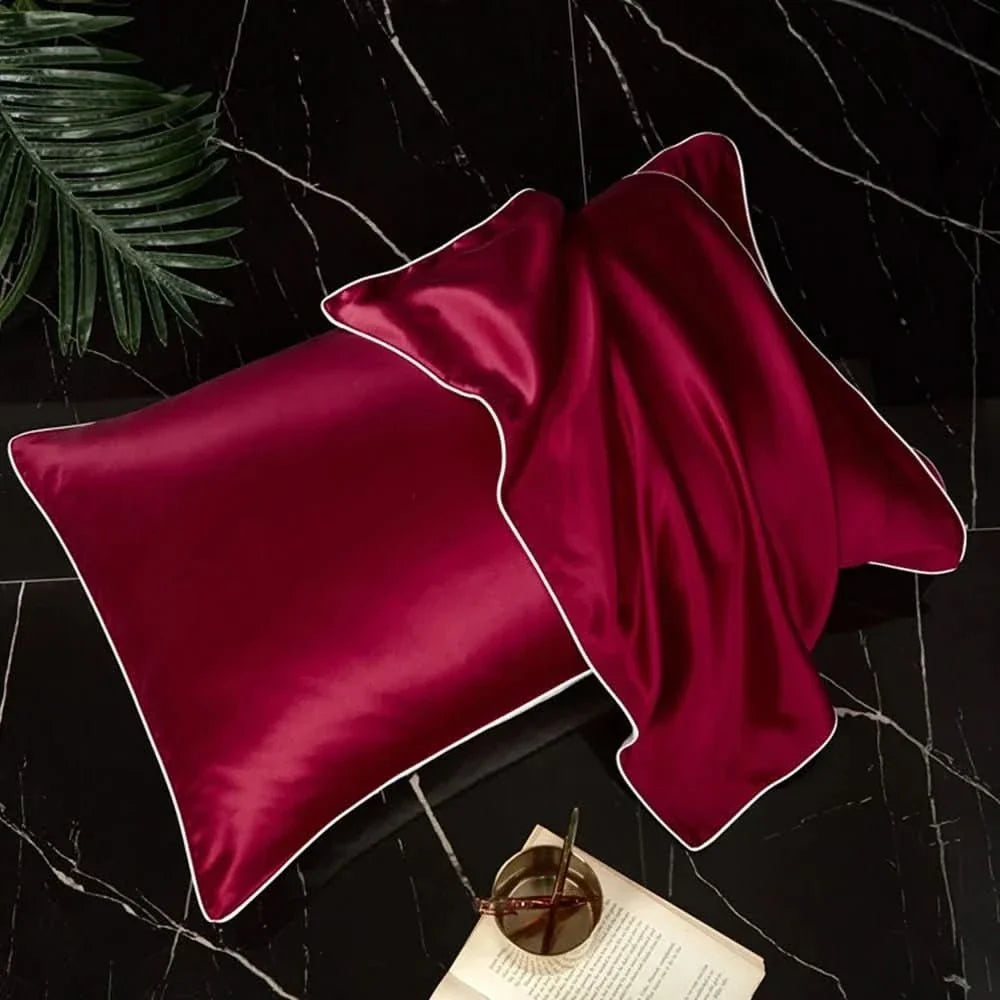 Mulberry Silk Pillowcase with Polyester Back, Silk Pillow Case for Hair – image 4