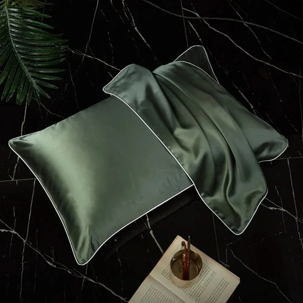 Mulberry Silk Pillowcase with Polyester Back, Silk Pillow Slip with Envelope Closure – image 9