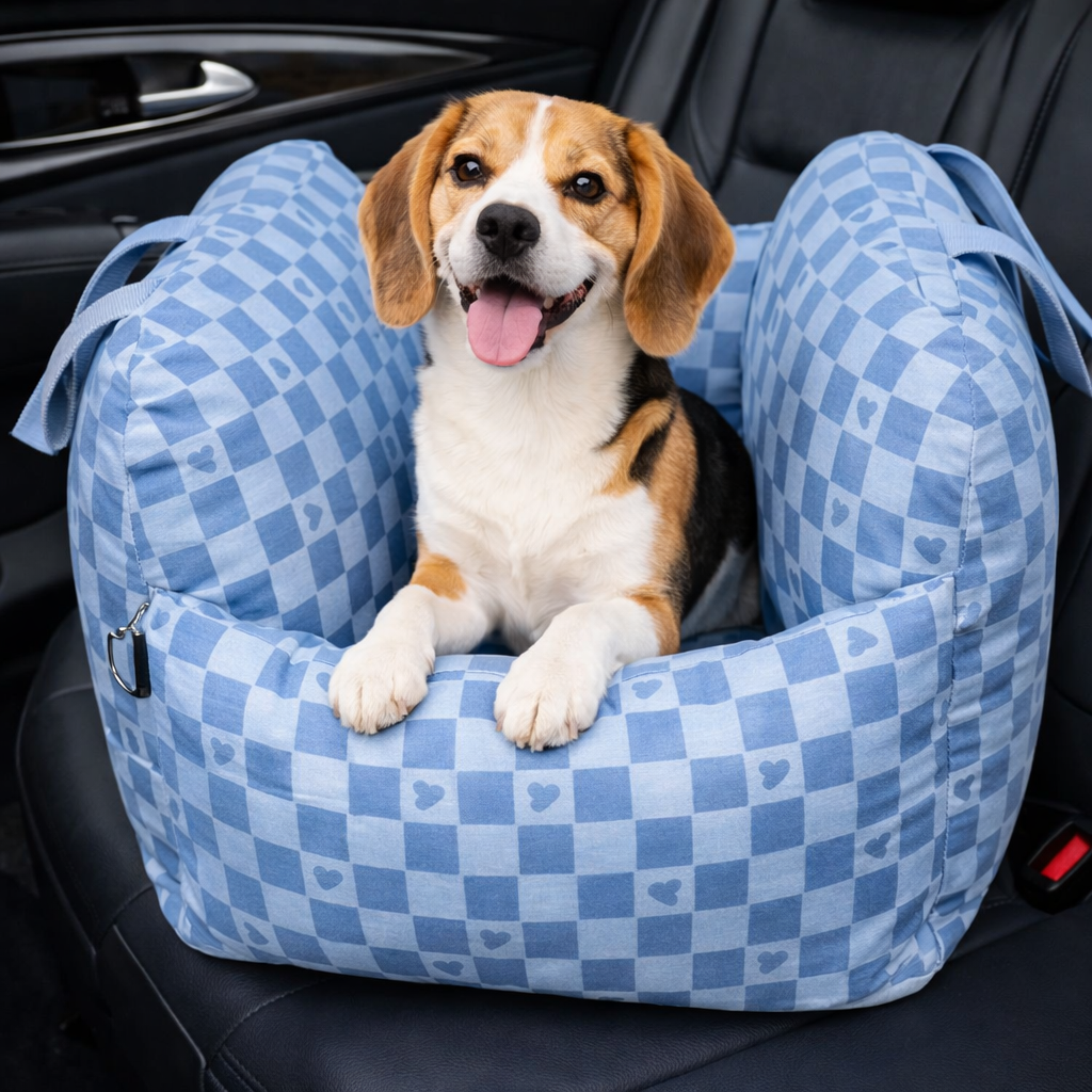 Luxury Waterproof Dog Car Seat with Adjustable Safety Leashes | Cozy Travel Bed for Secure Rides 8