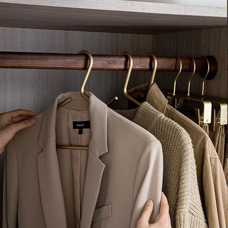 Space Saving Clothes Hangers for Wardrobe, Gold and Silver Hangers for Shirts and Dresses – image 4