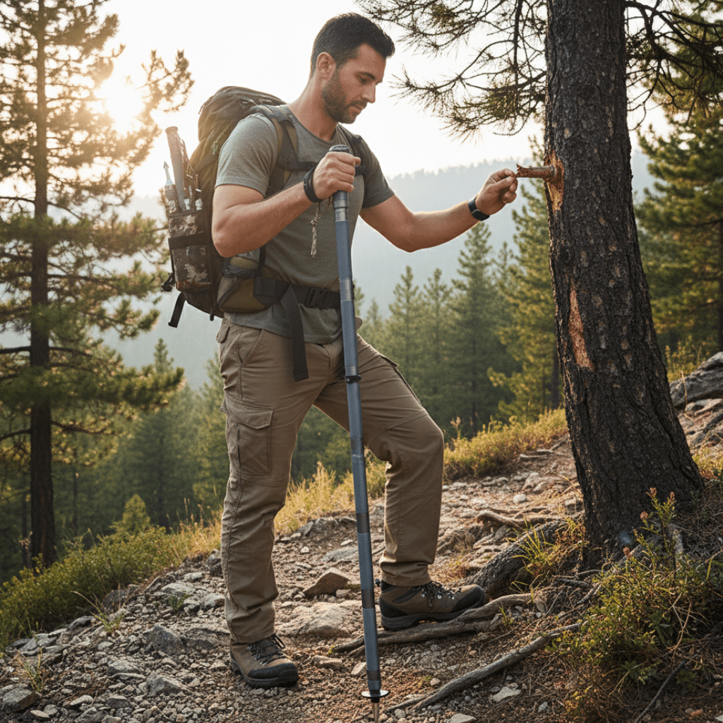 Walking Sticks for Hiking, Stainless Steel Trekking Poles with Ergonomic Handle – image 8
