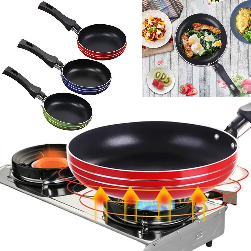 Stainless Steel Pan, Mini Non Stick Frying Pan 12/14/16 cm, Small Induction Pan for Snacks and Single Servings_04