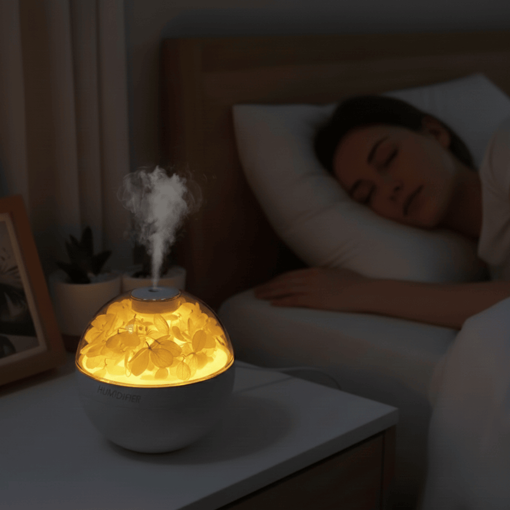 Bedroom Humidifier, USB Air Humidifier for Desk and Office, Small Ultrasonic Mini Humidifier for Nightstand_01