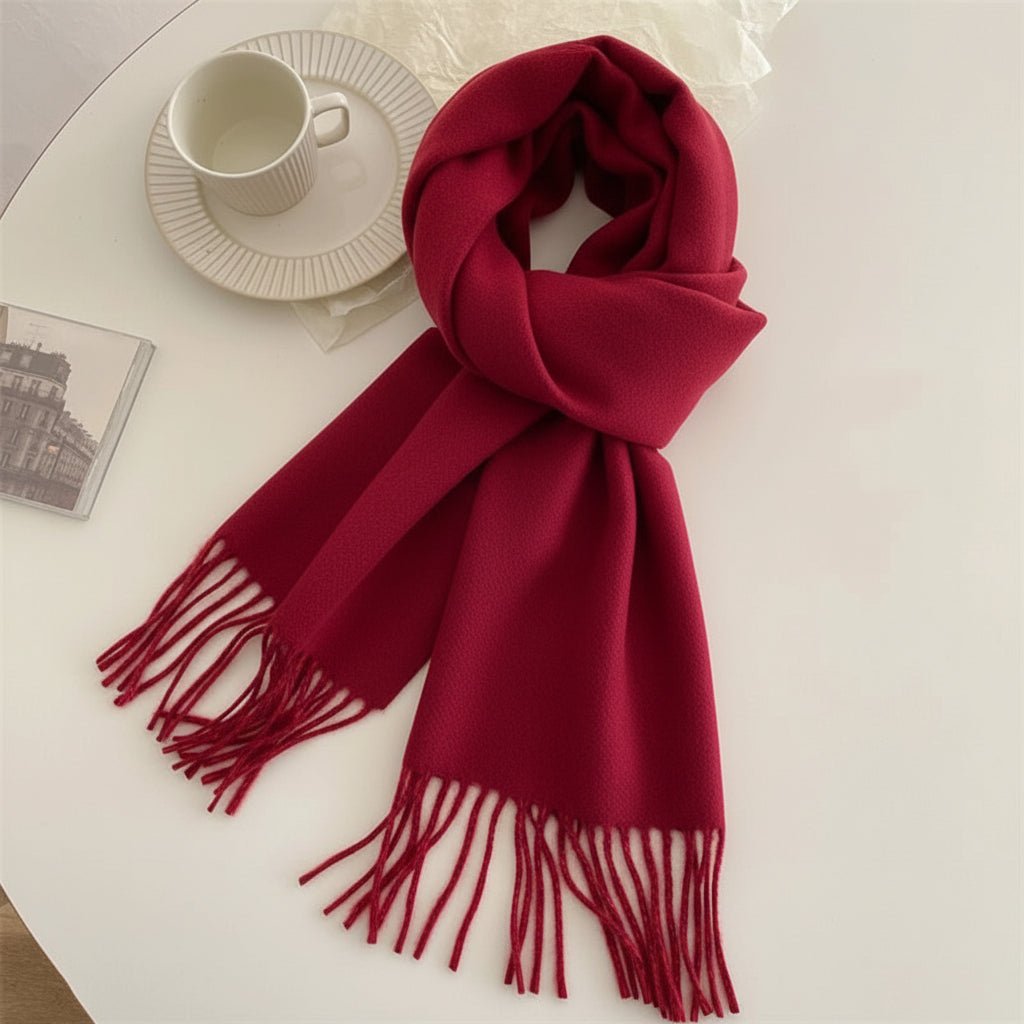 Pashmina Shawls with Tassels, Two Tone Pashmina Scarf – image 5
