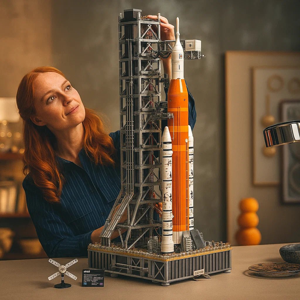 Rocket Model Kit for Adults, Rocket Ship with Orion Capsule and Launch Tower