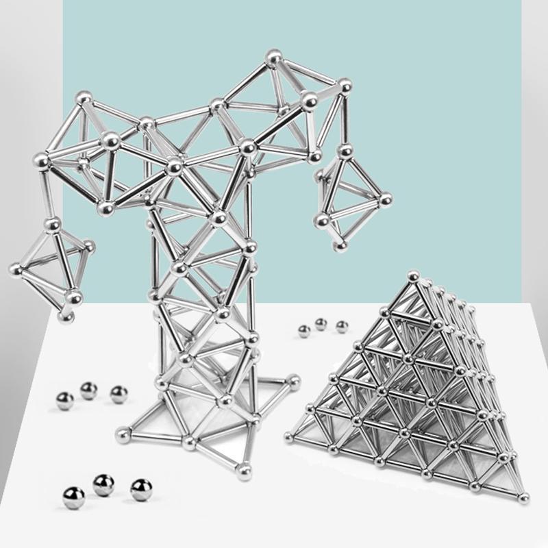 Magnetic Building Blocks Set | Strong Magnetic Rods and Balls for Endless Creativity and Learning Fun 3