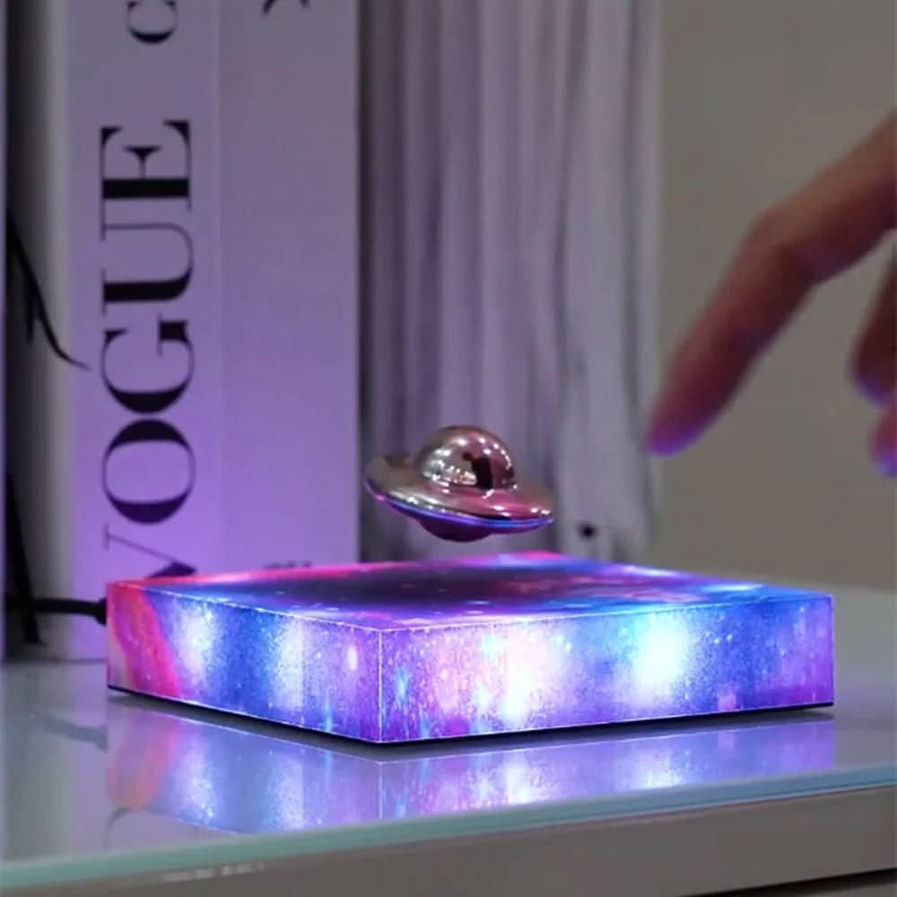 Night Lights, Levitating Lamp with Floating Spaceship, LED Night Lamp 360 Rotating, Space Gifts and Room Decor_01