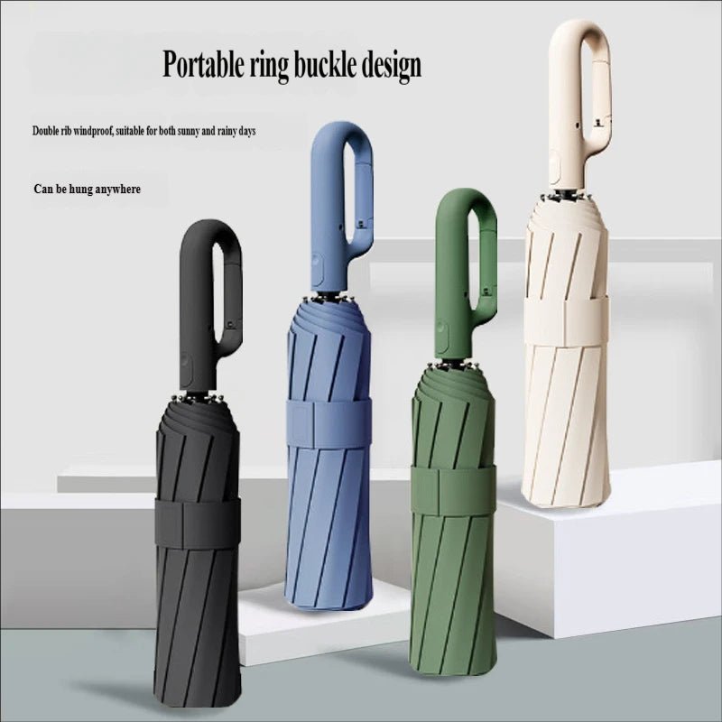 Windproof Umbrella, Automatic Folding Umbrella with One Hand Open and Close, Compact Umbrella for Travel and Strong Wind_06