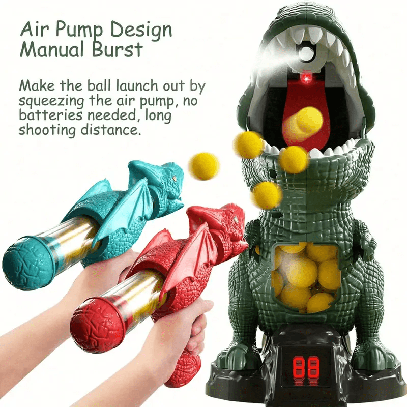 Toy Blasters Dinosaur Shooting Game, Dinosaur Toys for 4 Year Olds with Soft Foam Balls and Target Board_03